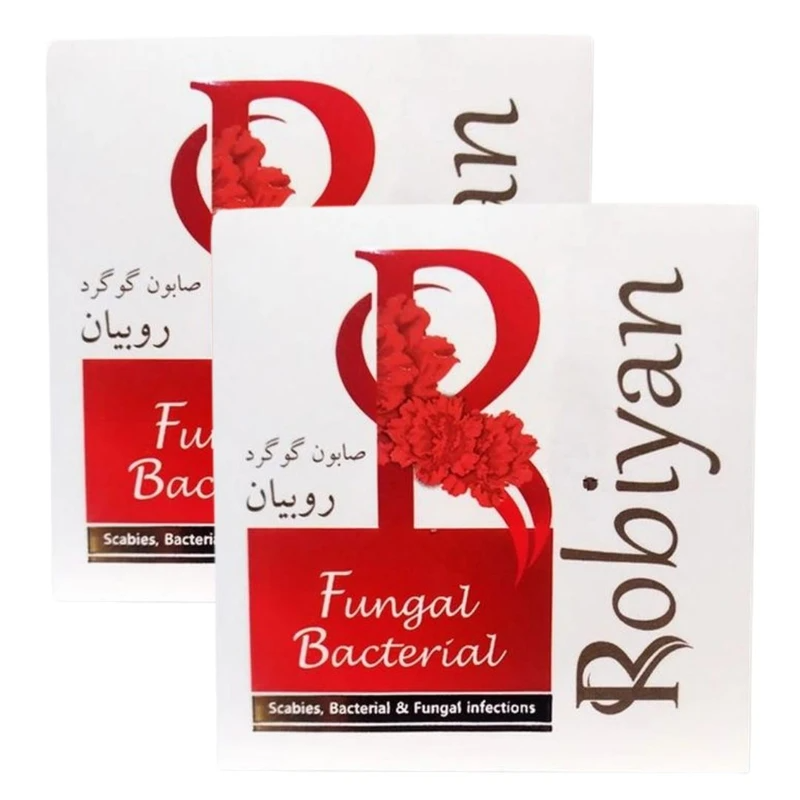 صابون ضد باکتری روبیان مدل گوگرد وزن 100 گرم مجموعه 2 عددی