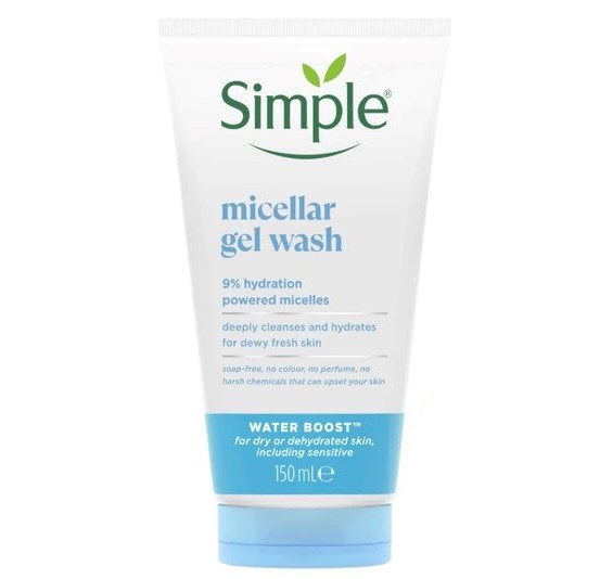ژل شستشوی صورت Water Boost Micellar سیمپل مدل 9% hydration water boost حجم 150میل