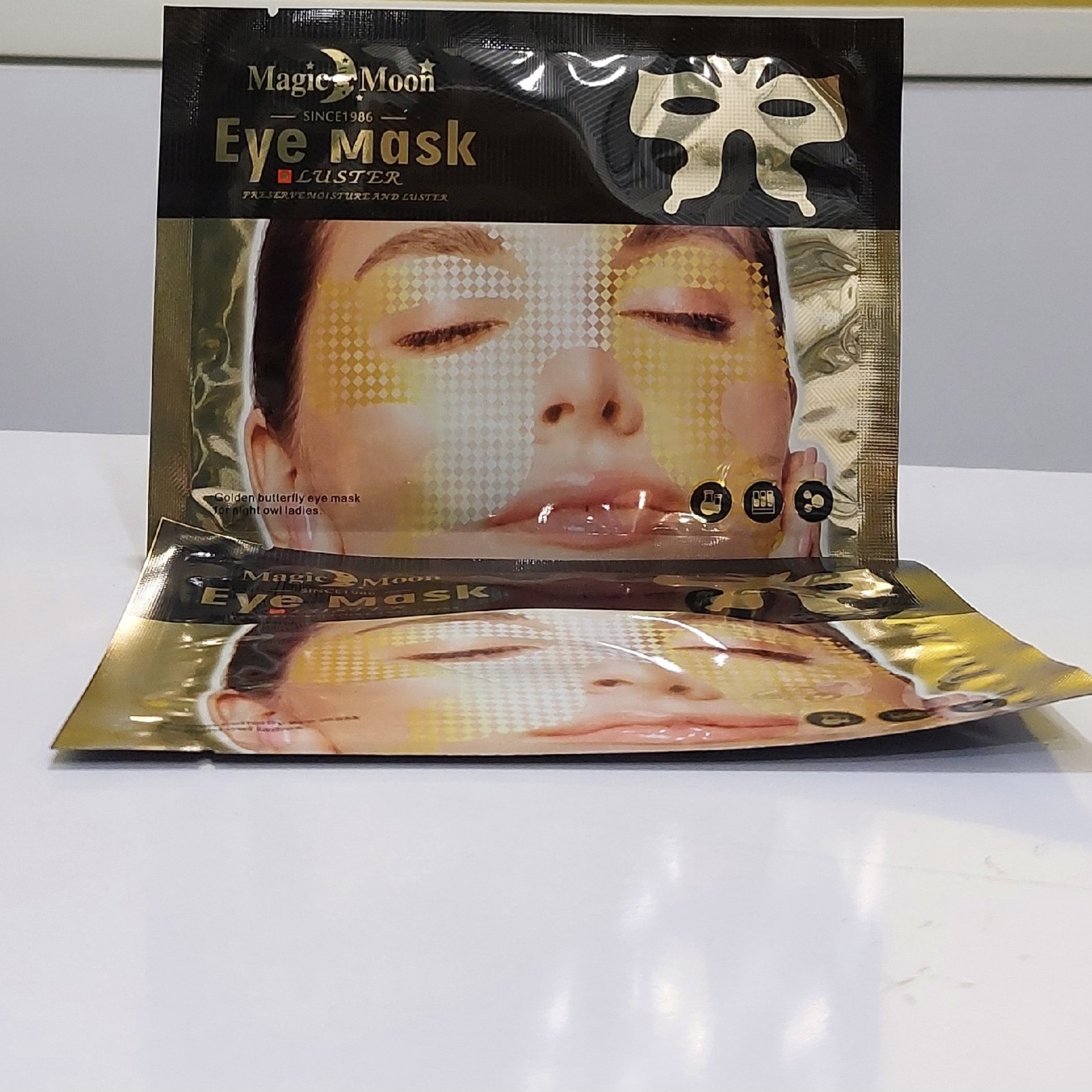 ماسک زیر چشم و بالای پلک پروانه طلایی eye mask با جذب فوق العاده و بدون حساسیت بسته 5عددی
