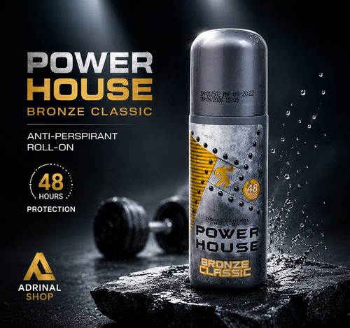 خرید مام رول مردانه Power House Bronze Classic حجم 50 میلی لیتر با محافظت 48 ساعته، رایحه ماندگار و کنترل قوی تعریق