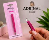 موچین حرفهای صورتی اکلیلی ADRINAL SHOP مناسب اصلاح دقیق ابرو و ابزار زیبایی