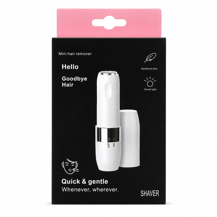 موزن صورت بانوان Mini Hair Remover چراغ دار مدل جیبی با تیغه استیل ضدزنگ