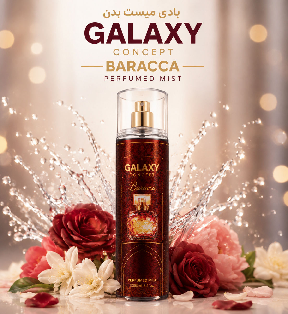بادی میست زنانه Galaxy Concept Baraca با رایحه گرم و شیرین